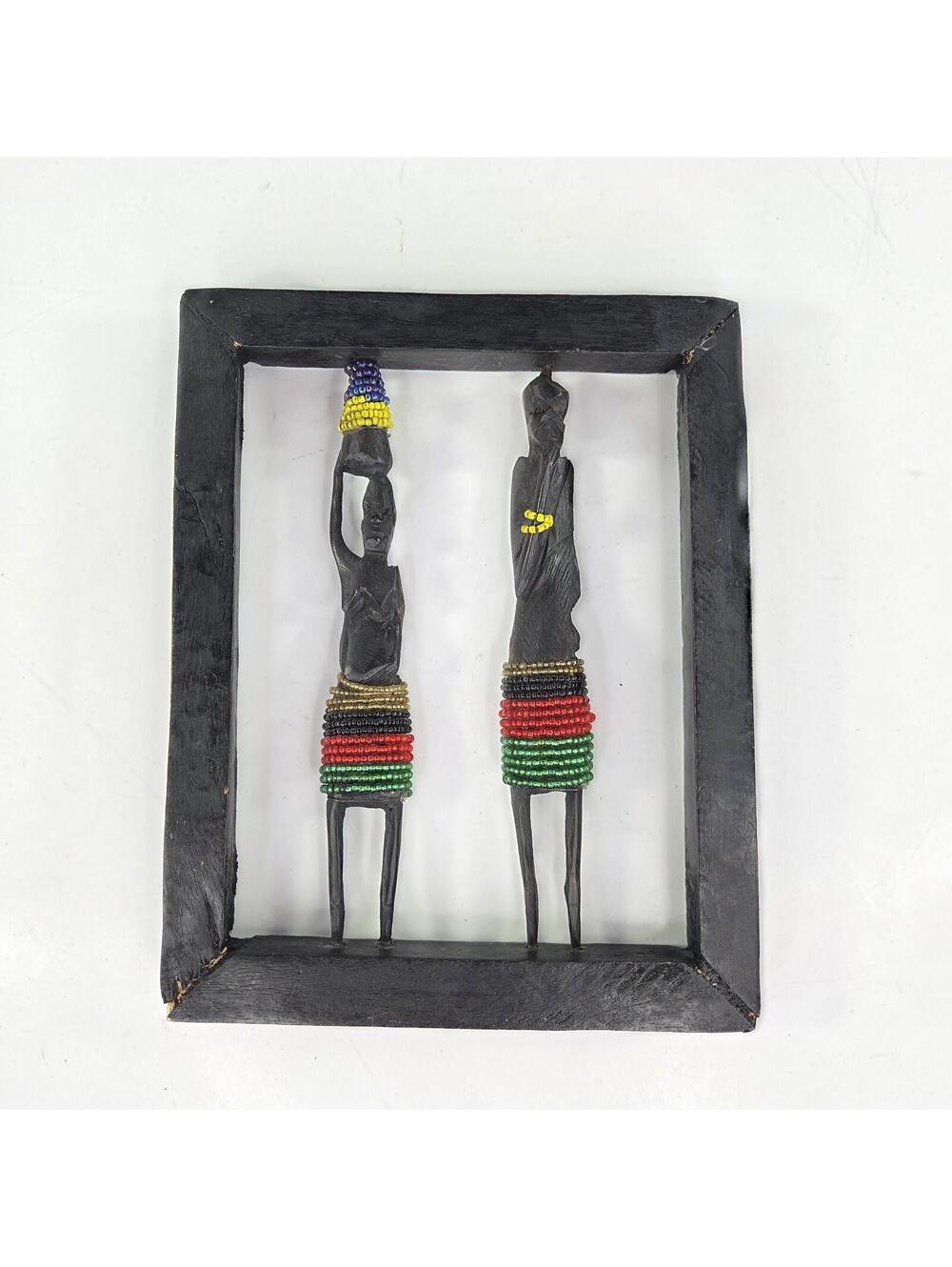 African women art Wall hanging frame African art sculptureDecor Frame 9.5"×7.5"